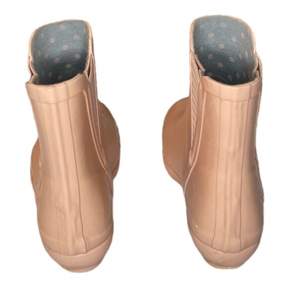 London Fog Piccadilly Pink Short Rubber Rain Boots Pull -On Size 7 - Picture 3 of 6